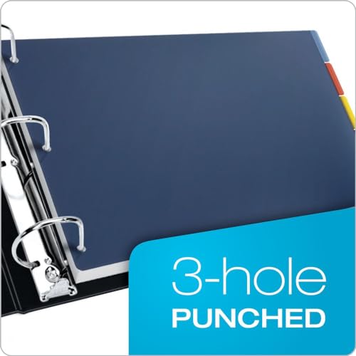 Intercalaires 5-tab grand format 27,9 x 43,2 cm en poly résistant Cardinal - 4