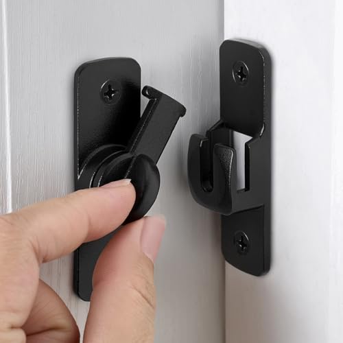 Loquet de porte de grange en alliage d'aluminium mat pour armoire et débarras