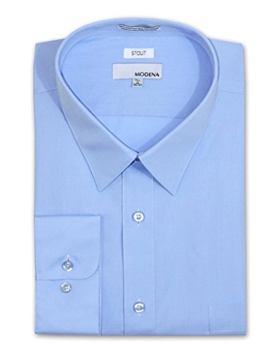 Modena Men's Stout Fit Long Sleeve Dress Shirt - Colors