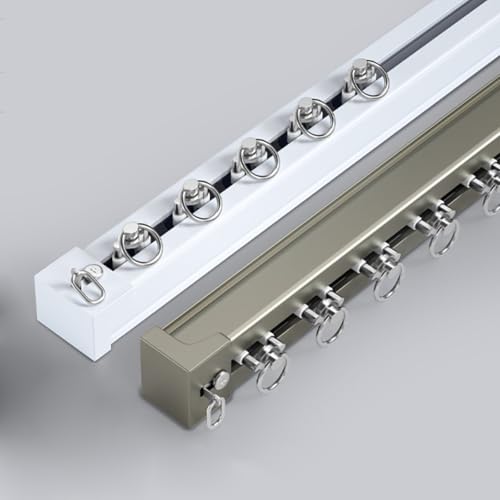 Rails de plafond en aluminium couleur champagne de 1,10 m pour rideaux et séparation - 2