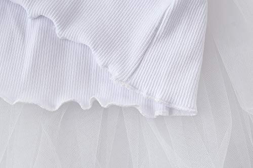 Image of GSVIBK Baby Girls Tutu Dress Sleeveless Toddler Cotton Tulle Skirt Princess Party Prom Dresses
