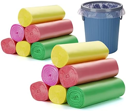 Kyraton Bin Bags 240 Counts, 15L Trash Bag Garbage Bags, Leak Proof Plastic Waste Bags 12 Rolls for Kitchen, Bathroom, Bedroom, Office, Garden
