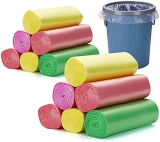 Kyraton Bin Bags 240 Counts, 15L Trash Bag Garbage Bags, Leak Proof Plastic Waste Bags 12 Rolls for Kitchen, Bathroom, Bedroom, Office, Garden