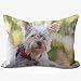 YodSHcEN 50x75 cm Lniana Poszewka Na Poduszki Dekoracyjne YORKSHIRE TERRIER poszewka na poduszkę 20x30 Inch na sofę na zewnątrz do sypialni salonu samochodu /A#001