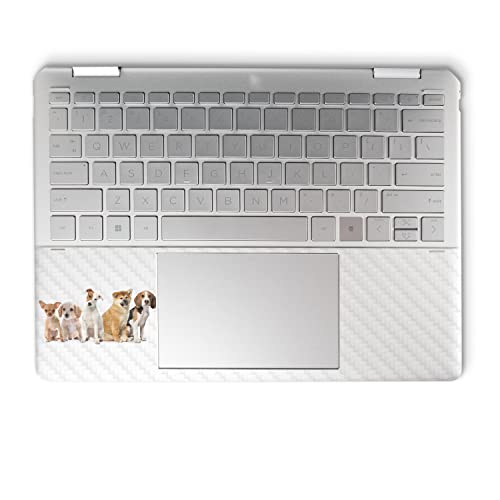 Image of MightySkins Carbon Fiber Skin Compatible with HP Spectre x360 14 inch (2022) Full Wrap Kit - Puppy Posse | Protective, Durable Textured Carbon Fiber Finish | Easy to Apply | Made in The USA