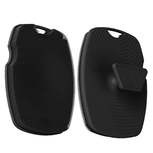 Image of Silicone Body Scrubber - Deep Cleansing & Exfoliating Shower Brush for Soft, Smooth Skin, Improves Skin Texture, Boosts Circulation, Gentle & Hygienic Bath Scrubber for Men & Women (Oval)