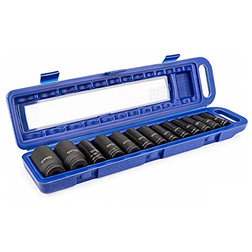 Coffret jeu de douilles pour clé à choc 12,5 mm 1/2'' de 10 à 32 mm Cover