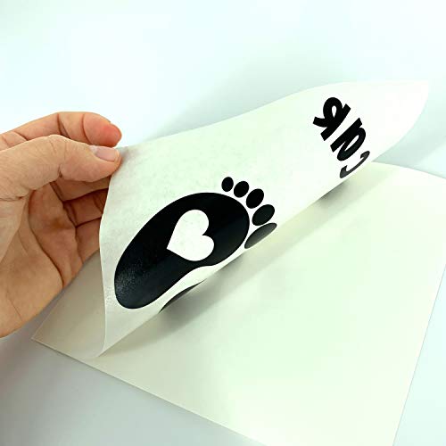 P005 | Baby in Car Aufkleber 15cm x 14cm Auto Sticker Babyaufkleber Autoaufkleber Vinyl (Schwarz)