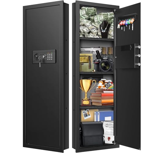 GHJGAGE 3.6 Cuft Large Fireproof Safe Box with Double Door, Heavy Duty Home Safe Box Fireproof Waterproof with LED Light & Dual Alarm, Anti-Theft Security Safe for Home Office Hotel