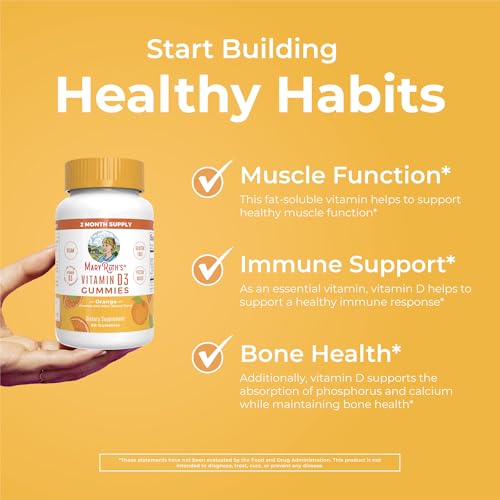 MaryRuth Organics Vitamin D3 Gummies | 2 Month Supply | Adults & Kids Vitamin D Gummy | Immune Support Supplement | VIT D3 1000IU for Bone Health&Muscle Function | Vegan | Non-GMO | Gluten Free | 60 - Image 6