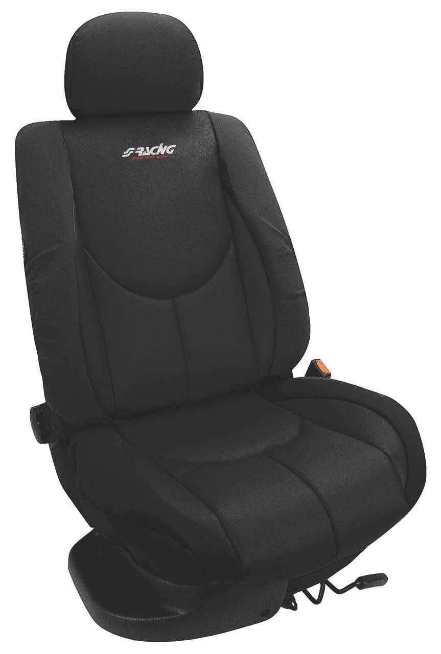 Simoni Racing CSR/AN-V Front Universal Cover Seat, Type A, Schwarz