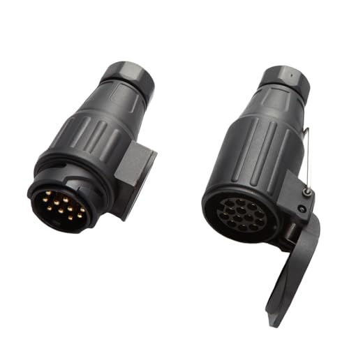 Feuunly Anhänger Stecker 13 Polig Und Lange Anhänger Steckdose 13 Polig, Wasserdicht Anhänger Stecker Steckdose 13 Poliger 12V, Für Anhänger PKW LKW RV KFZ Wohnwagen Feuunly Anhänger Stecker 13 Polig Und Lange Anhänger Steckdose 13 Polig, Wasserdicht Anhänger Stecker Steckdose 13 Poliger 12V, Für Anhänger PKW LKW RV KFZ Wohnwagen