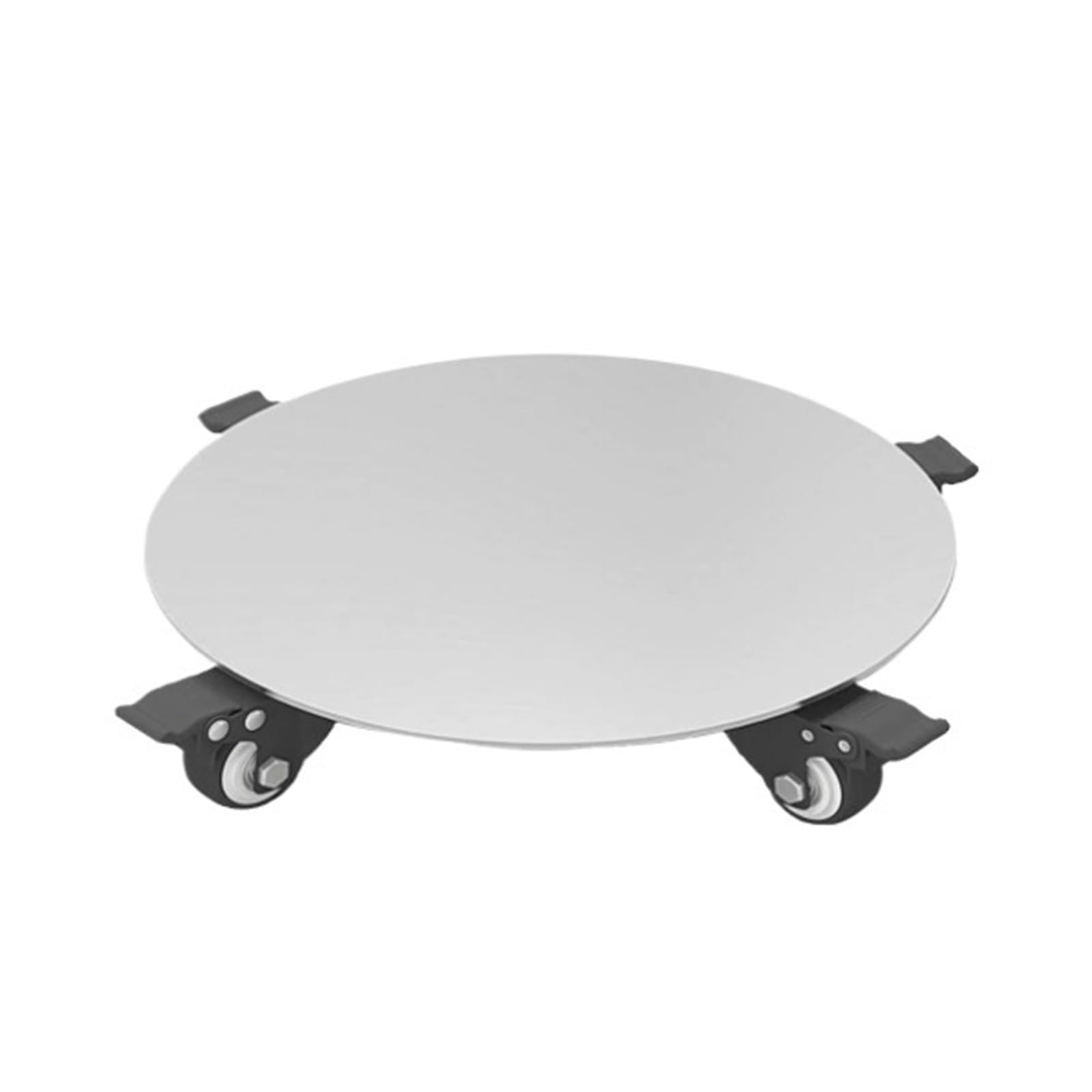 DFGHNBVC Pots Holders Stainless Steel Plant Cart With Wheels And Movable Bracket Suitable For Indoor And Outdoor Flower Pot Dolly,Silver-30Cm