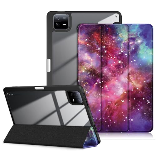 Coque Xiaomi Pad 6 11 étui transparent rigide trois volets et veille automatique