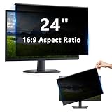 WVMNQO 24 Zoll Hängender Blickschutzfolie für Computermonitor mit 16:9, Hochtransparent und Nicht Verschwommen, Keine Installation erforderlich, Anti-Blaulicht, Anti-UV, Kratzfest, No Anti-Glare