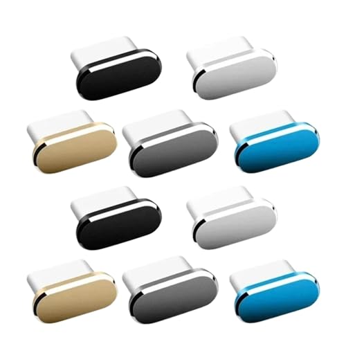 Tapones antipolvo tipo C de metal dorados protectores puerto carga USB C pack de 30