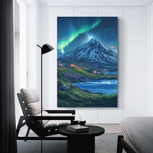 Cuadro de aurora boreal de 50x75 cm para dar vida a paredes vacías 3