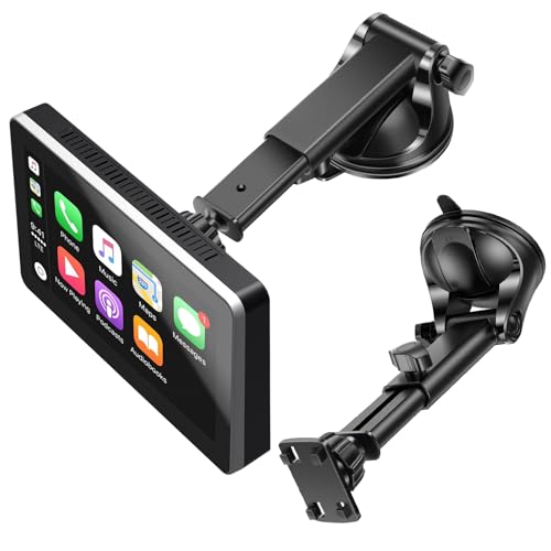 EEEKit Suction Cup Car Mount for CarPlay Screen 360 Rotation Carplay Display Holder Dashboard Windshield Mount for Most 7-10 GPS Navigation Car Stereos