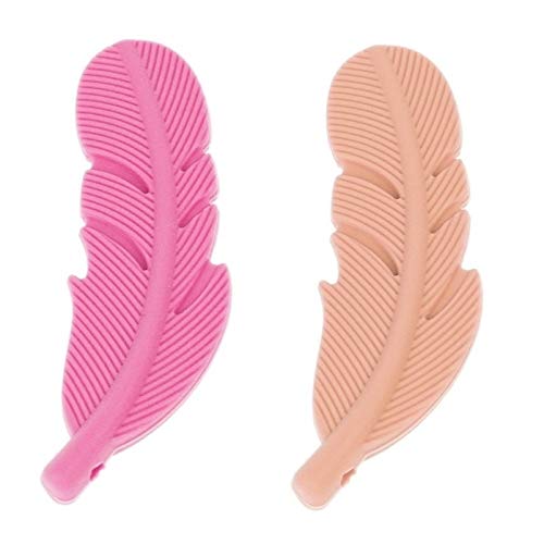 Lady Hawk Leaf Shaped Food Grade Silicone Teether Soother Pink & Beige Pendant Necklace Model with Dye Free String & Clasp. 2 pcs Set. Lady Hawk Leaf Shaped Food Grade Silicone Teether Soother Pink & Beige Pendant Necklace Model with Dye Free String & Clasp. 2 pcs Set.