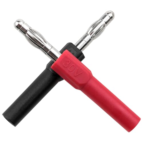 Adaptador conector banana macho 4mm a hembra 2mm, pack 4 miniatura 2