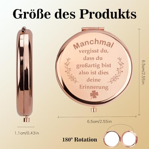 XiuGlimpse Faltbarer Kosmetikspiegel,Schulabschluss Geschenk,Beste Freundin Geschenke,Freundschaft Geschenke
