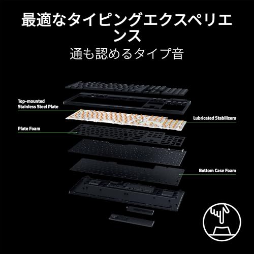 Razer(レイザー) BlackWidow V4 Low-profile HyperSpeed JP Orange Tactile Switch の商品画像 5