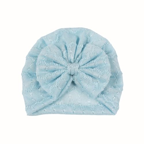 Baby Bonnet Hat with Sweet Bowknot Accent Stylish Fashion Fetal Caps Infants Turban Hat for 0 to 6 Months Boys Girls