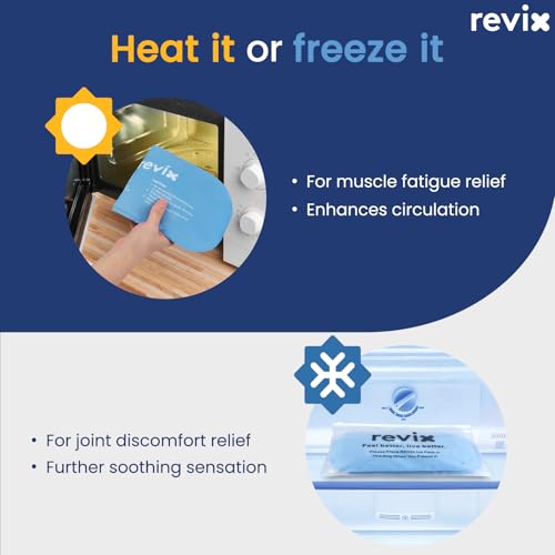 Image of REVIX Cold Packs for Injuries, 2 Gel Packs, Soft and Flexible Hot & Cold Compress Large Ice Pack Wraps for Back, Knee, Leg and Ankle, Enhancing Comfort and Soothing Fatigue, 12 inch x 6 inch