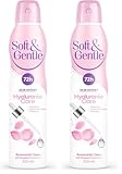 SOFT & GENTLE Anti-perspirant Deodorant, Skin Expert Hyaluronic Care, Rosewater Dew, 72H Protection 250ml (Pack of 2)