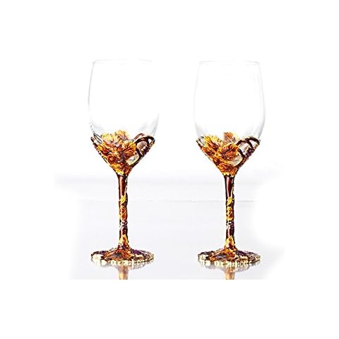 Bestbling Handmade Crystal Wine Glasses Cover