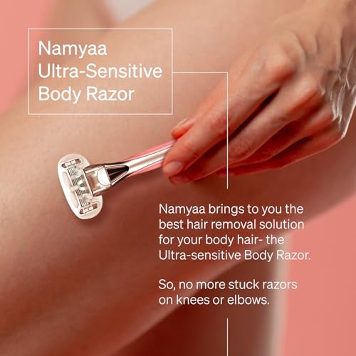 Image of Namyaa Ultra Sensitive Body Razor For Women | 2x Smoother And Long Lasting | Curve-Friendly, Smooth & Hassle-Free | 5 Blade Precision | Pack of 1