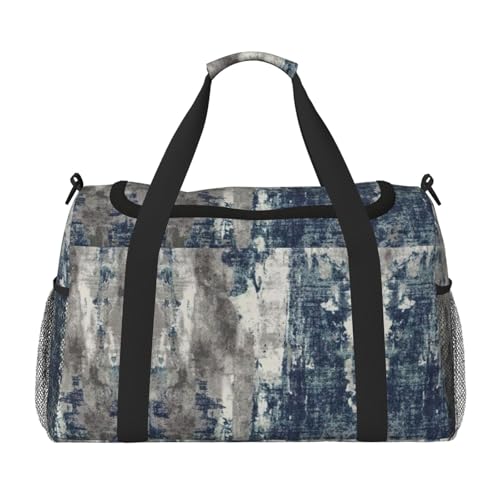 Sac de voyage imprimé bleu abstrait pour vos escapades et trajets en avion