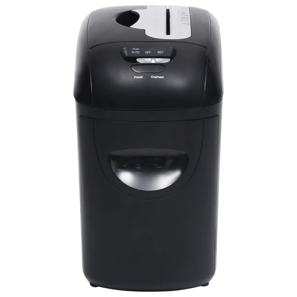 Aktenvernichter Mikroschnitt 10 Blatt mit 10 Liter Behälter Schwarz, Bürogerät für Dokumente, Kreditkarten geeignet, leise 68 dB, kompakt für Homeoffice und Arbeitsplatz