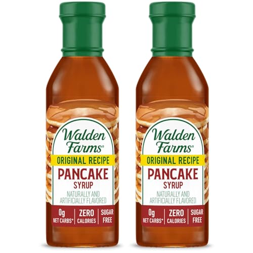 Walden Farms Pancake Syrup – Perfect for Pancakes, Waffles, Desserts – Zero Calorie, Sugar-Free,...