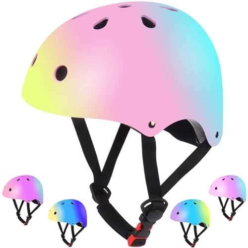 Kids Bike Helmet,Color Gradient Adjustable Helmet...