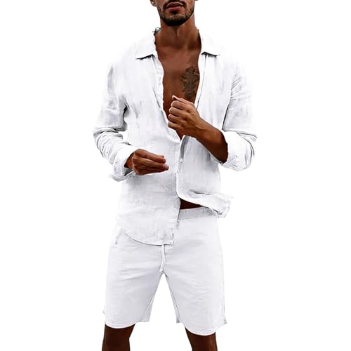 Ensemble homme pour la côte style vacances avec chemise légère col roulé