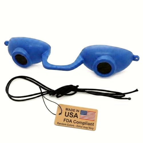 Super Sunnies Flexible UV Eye Tanning Bed Goggles w/Strap - Random
