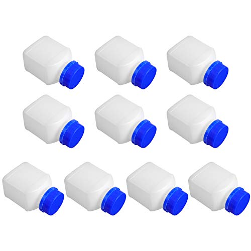 ULTECHNOVO 10 Unids Laboratorio de Pl�stico Botella de Reactivo Qu�mico 250 Ml de Boca Ancha Sellado de Muestras de L�quido S�lido Botellas de Almacenamiento para Uso Escolar en La Oficina