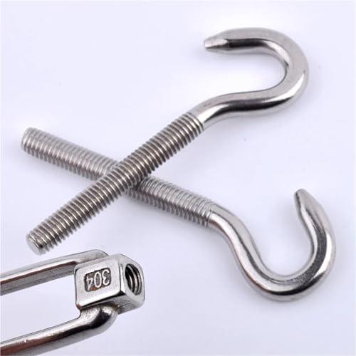 Turnbuckle 20 PCS Dispositivo de Tensión para Cable de Acero Inoxidable 304 (Tipo OC, M4) miniatura 3
