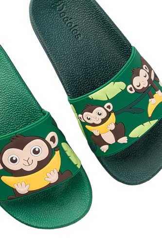 Dedoles Badeschuhe & Hausschuhe viele lustige Designs Bücher Kaffee Katze Party Pizza Dackel Fuchs Panda Delfin Geschenk, Farbe: Affen im Dschungel, Gr.: 32 EU 5