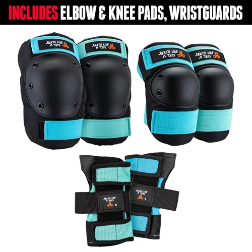 Image of Triple Eight Saver Series 3-Pack Pad Set - Ideal for Skateboarding, in-line Skating, Roller Skating, and Biking