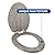 Home+Solutions Distressed Grey Wood Elongated Vaneer Toilet Seat