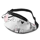▶ Cremallera JOCHUAN Riñonera para niños Cartón Cute Zebras en Estilo Doodle Pack de Fannie para Hombre con Conector para Auriculares y Correas Ajustables Bolso para Hombre Cintura para Viajes Deportes Senderismo