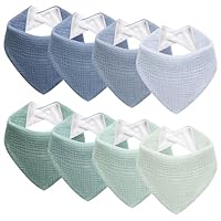 Kewlife gift Lätzchen Baby Musselin Dreieckstuch Baby Halstuch Verstellbare für Junge und Mädchen