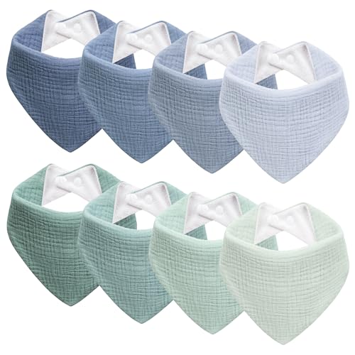 Image of Kewlife gift Muslin Baby Bibs Baby Drool Bandana Bibs for Baby Girls Boys Infant Newborn Toddler Drooling and Teething