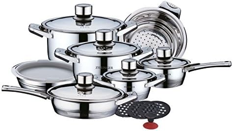 Authentic Zillinger 17 Piece Deluxe Stainless Steel Cookware Set ZL-702 - Inspired By S.L.G Germany