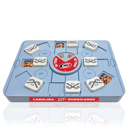 Pets First NHL Carolina Hurricanes Large Puzzle Toy, New Size, Interactive Dog Treat & Slow Feeding Toy