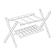 Relaxdays Kofferständer klappbar, 2er Set, Holz, HxBxT: 54 x 66 x 45 cm, 2 Ablagen, Kofferaufbewahrung Hotel, schwarz