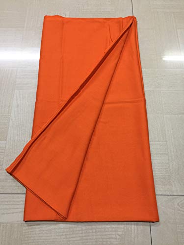 Image of BKRKJ Women's Lizibizi Cotton Unstitched Dress Material Plain Fabric by Meter for Sewing Suit,Salwar,Blouse,Shirt,Kurta,Pyjama,Pathani,Kameez,Chudidar,Patiyala (Orange 24, 5 Meter)