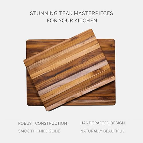 image for Teakhaus Cutting Board - Large (L) Wood Cutting Board with Grip Handle